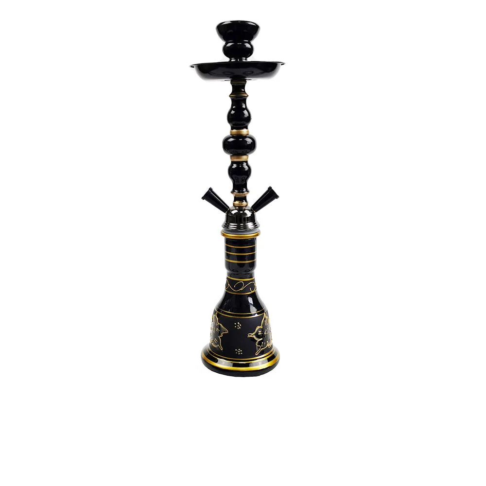 Hot Selling Small Size Two Person Special Design Black Retro Smoke Hookah Smoke Shop Shisha with Bowl Hose