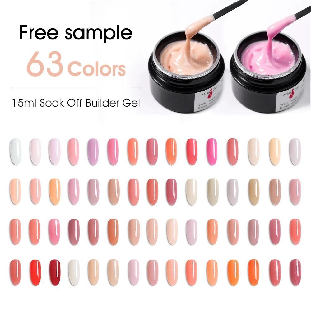 Medium Viscosity 63 Color Wholesale Kg Bulk UV Nail Extension Gel Construction Sculpted Hard Gel