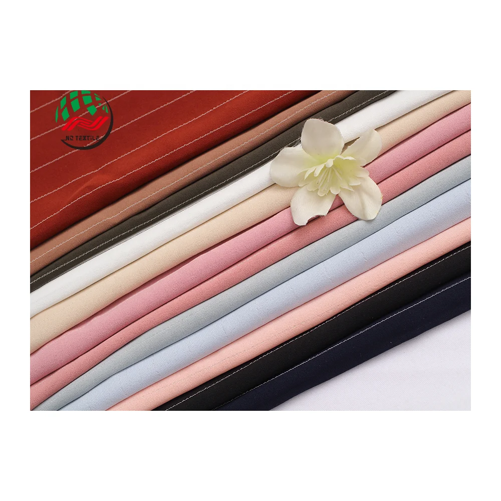 Wholesale 113GSM 98% Polyester 2% Rayon Composite stripes Fabric for Women Clothing Fabrics