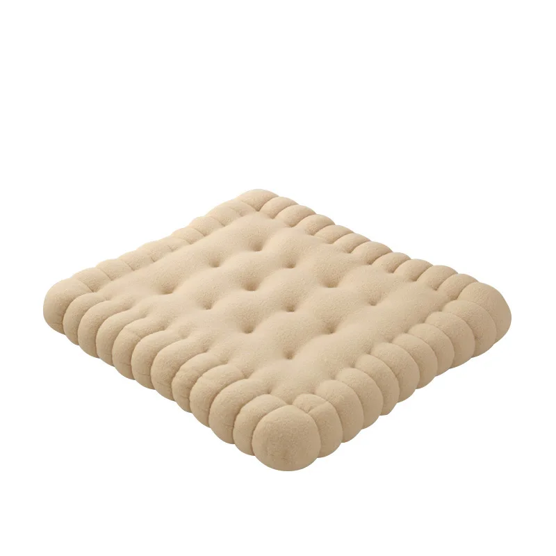 new design soft cute thick  biscuits cookie shaped seat cushion for kid child