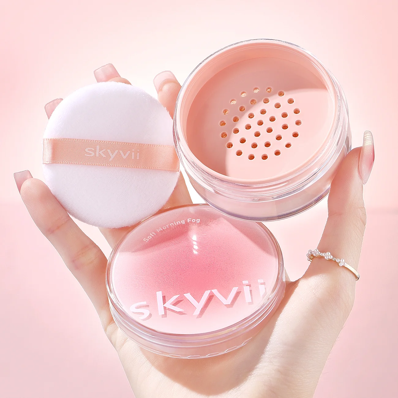 Private Label Makeup Soft Fog Setting Powder Full Coverage Waterproof Long Lasting Matte Light Oil Control Loose Setting Powder