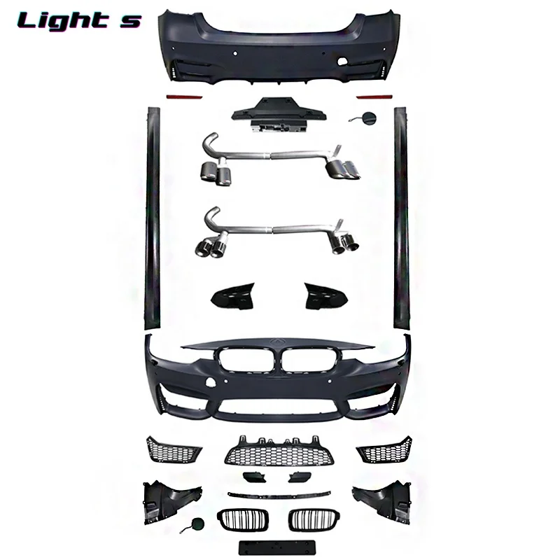 High Performance and Price body kit for BMW 3 series 2013-18 F30 F35 upgrade to F80 M3 Style include bumper Side tail lip