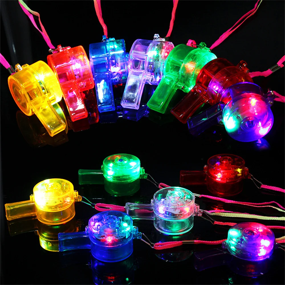 Wholesale Led Light Up Whistle Neon Party Flashing Whistle