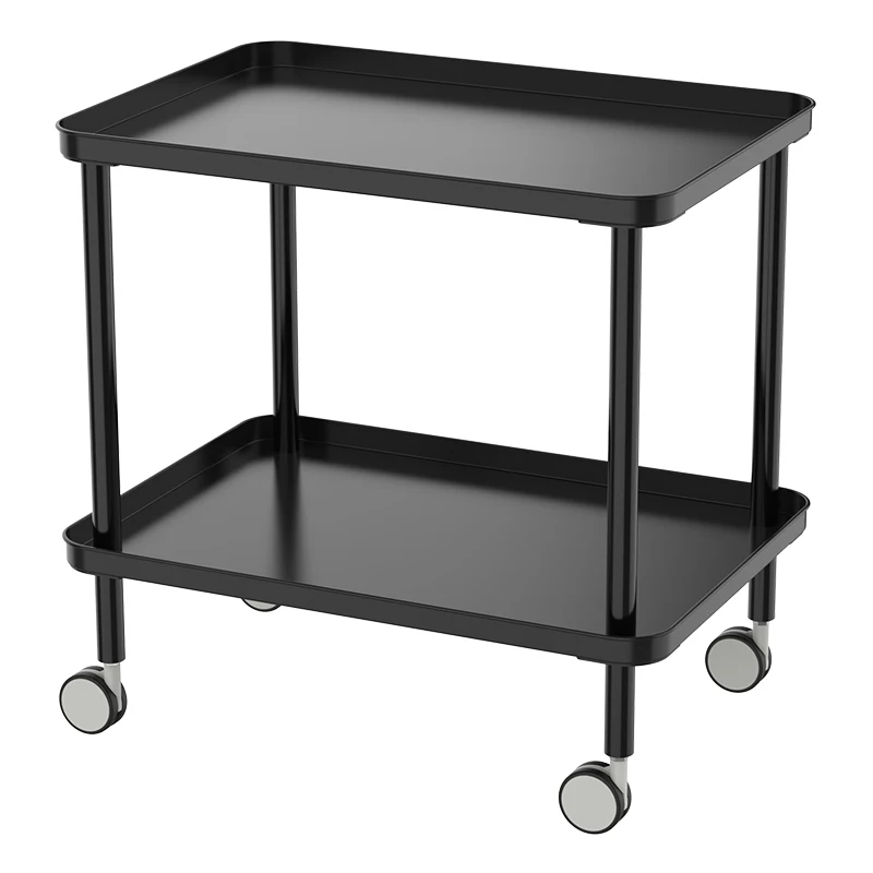 Modern Mobile Cart Sofa Coffee Side Table Storage Wheeled Multifunctional Side Table