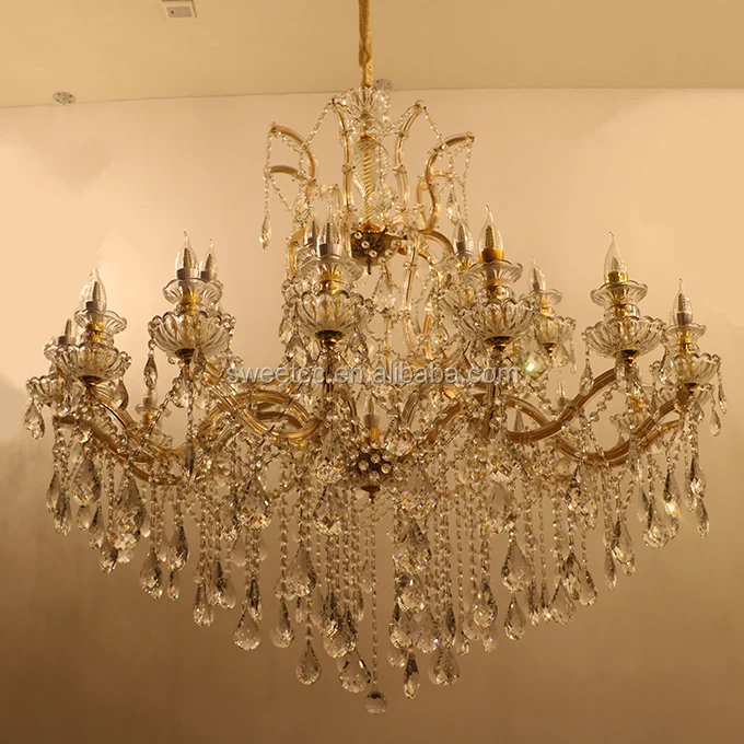 Crystal Hotel luxurious chandeliers LED Wedding Grand chandelier Stage Decoration