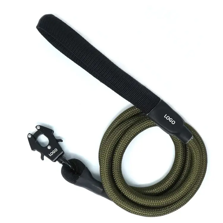 Wholesale Heavy Duty Strong Nylon Tactical Rope Swivel Frog Clip Personalized Pet Dog Leash