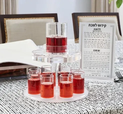 Фабричный прозрачный акриловый винный фонтан Kiddush для саббани яма киппура и
