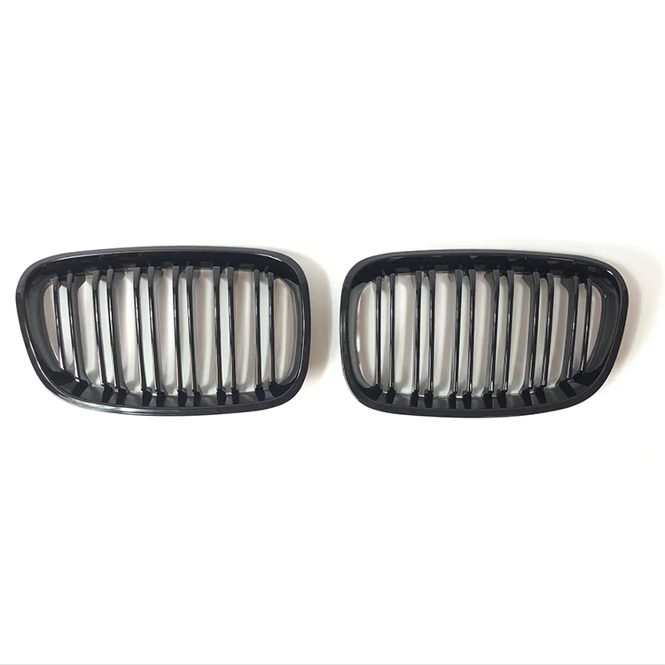 For BMW hatchback series 1 F20 black gloss grille mesh material ABS plastic front bumper grille