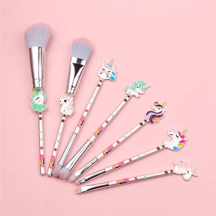 7 pcs unicorns makeup brushes smudge brush brochas de maquillaje profesional makeup brush set