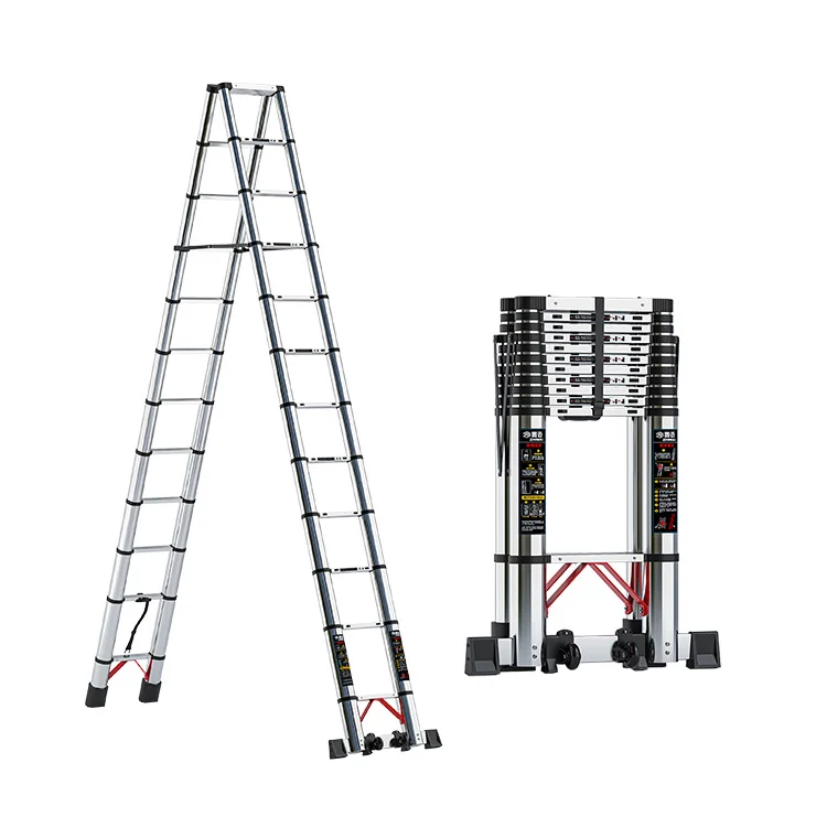 Telescopic Lightweight Multi Purpose Ladder With Manufacturer Price Stainless steel herringbone ladder Style Folding Laddder