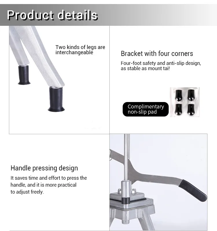 Manual Hand Vegetable Food Chopper Commercial Vegetable Slicer Tools Potato Stainless Steel Cutter