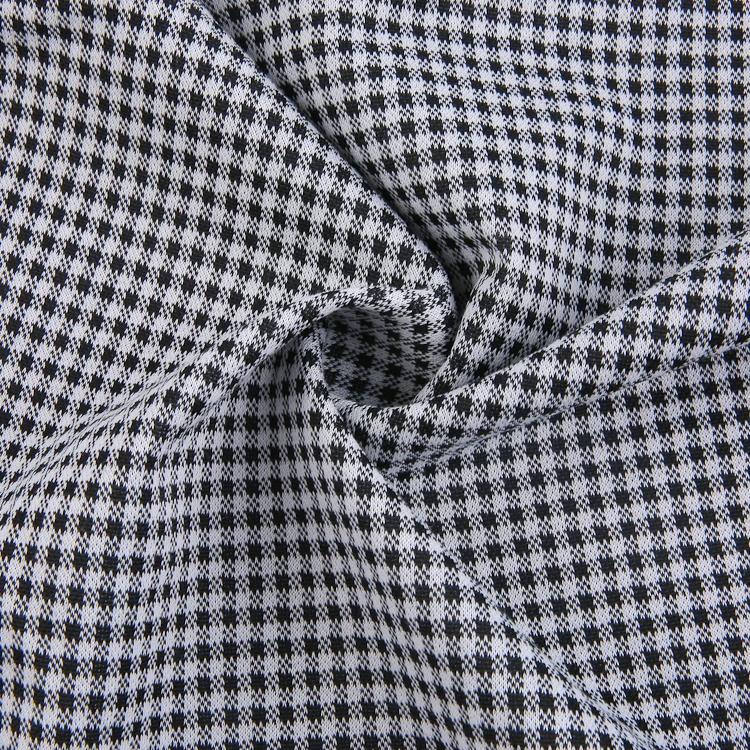 New arrival dress fabric material 95%POLY 5%SP stretch jacquard ecossais fabric for woman dress