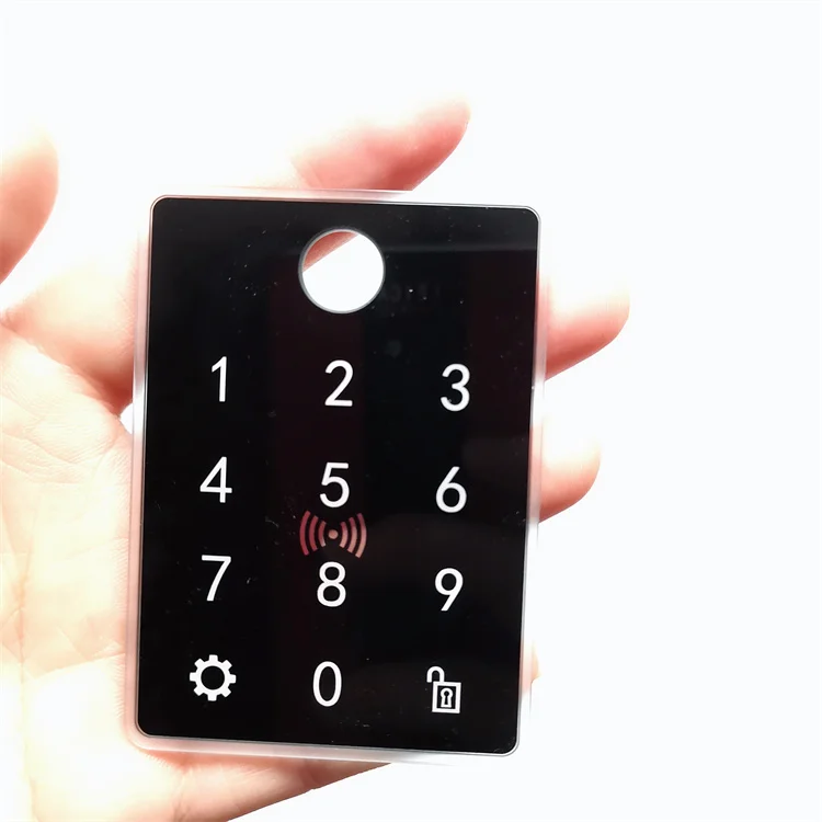 electronic Smart door lock touch panel silk printing tempered glass touch switch toughened glass panel