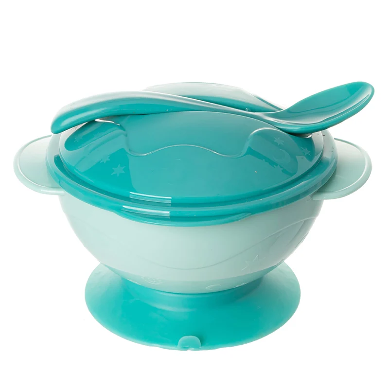 Customization Logo BPA Free PP Baby Silicon Suction Bowl Suction Baby Dinner Bowl Feeding with Spoon