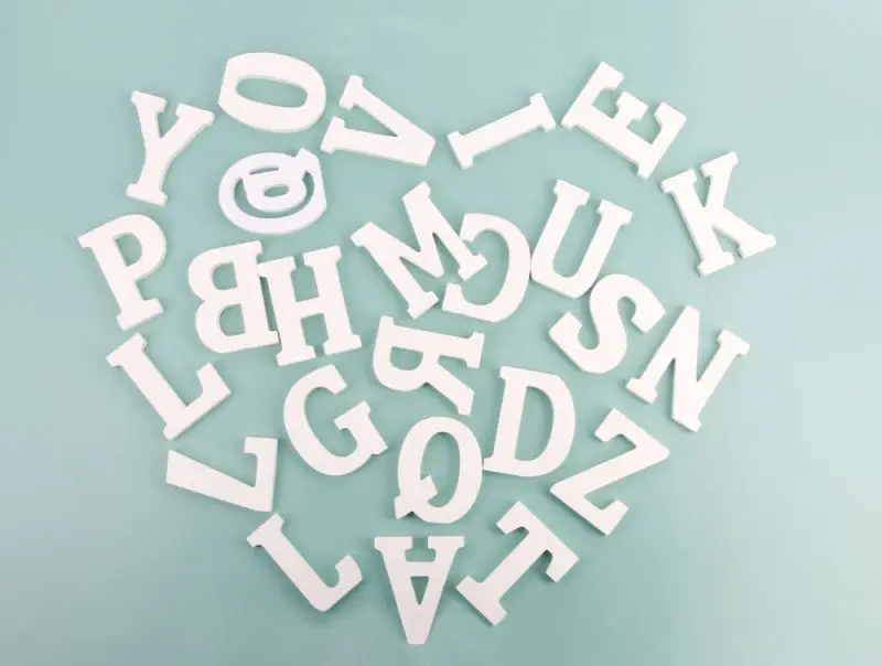 Hot Selling Decorative Handicraft White Wooden Alphabet Letters Wooden Numbers