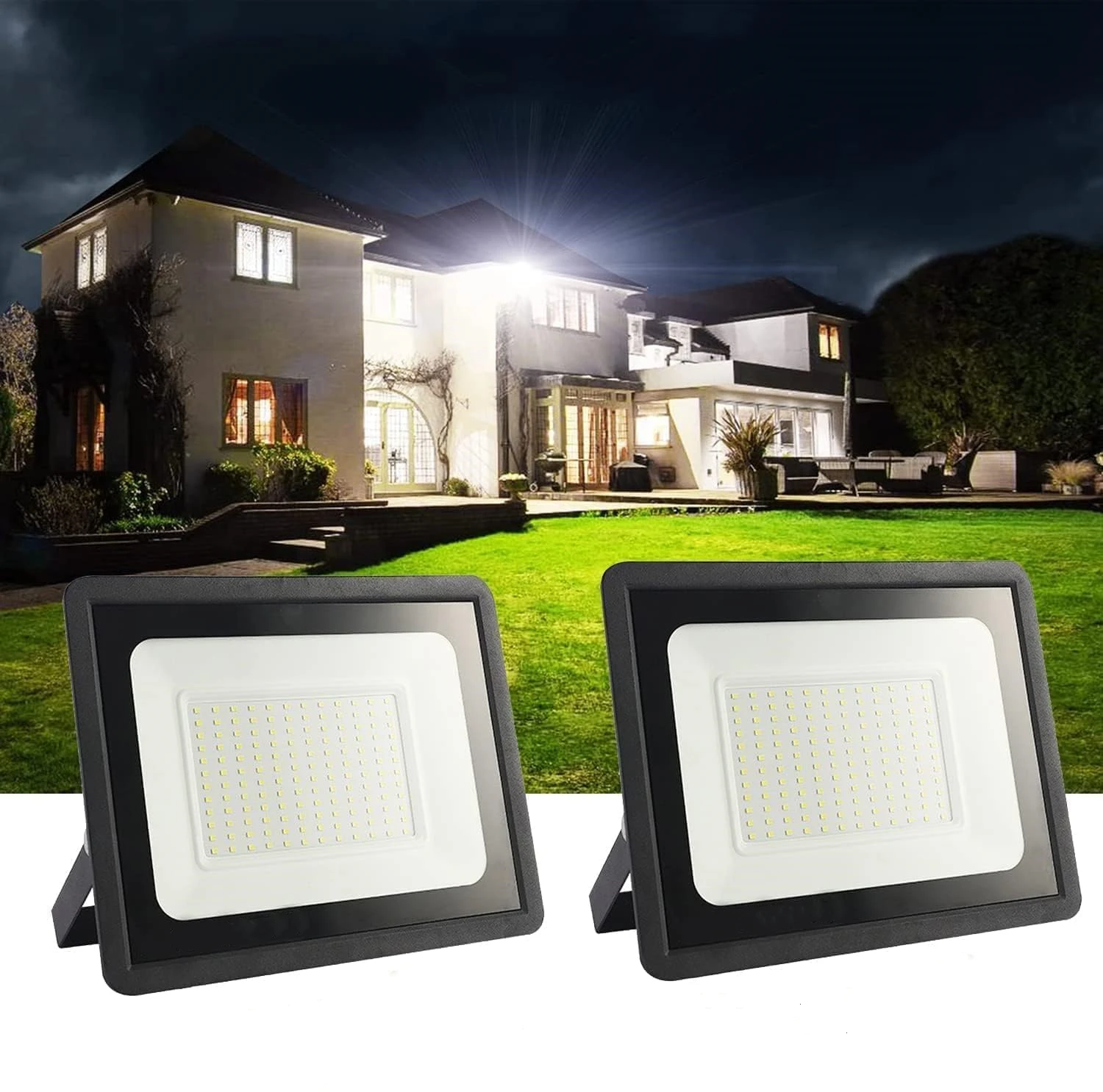 High Power 10w 50w 200w LED Flood Light Outdoor Waterproof IP65 Brightness Light Fixture Tempered Glass