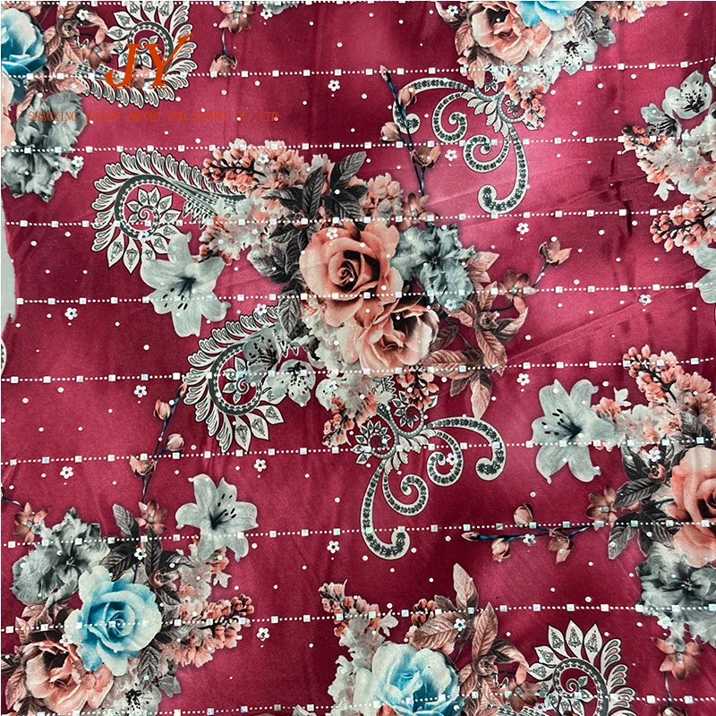 Новая модная фольга и блестки, шелковая бархатная ткань, бархат, цена за метр, ткань с цветочным принтом, индивидуальный дизайн