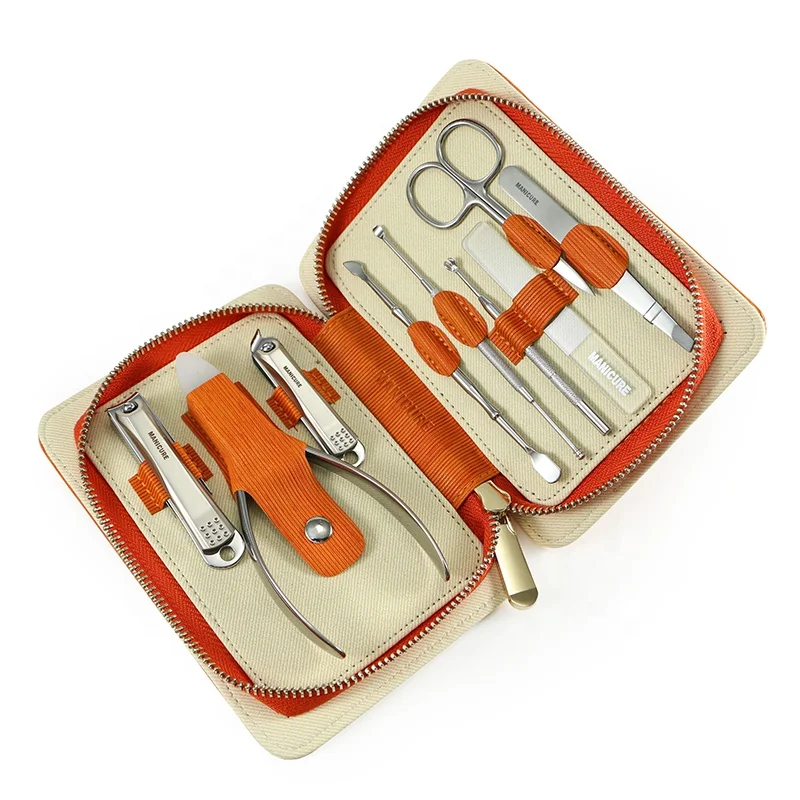 9 PCS Stainless Steel Nail Tools Manicure Grooming Set Nail Clippers Pedicure Manicure Set Tools