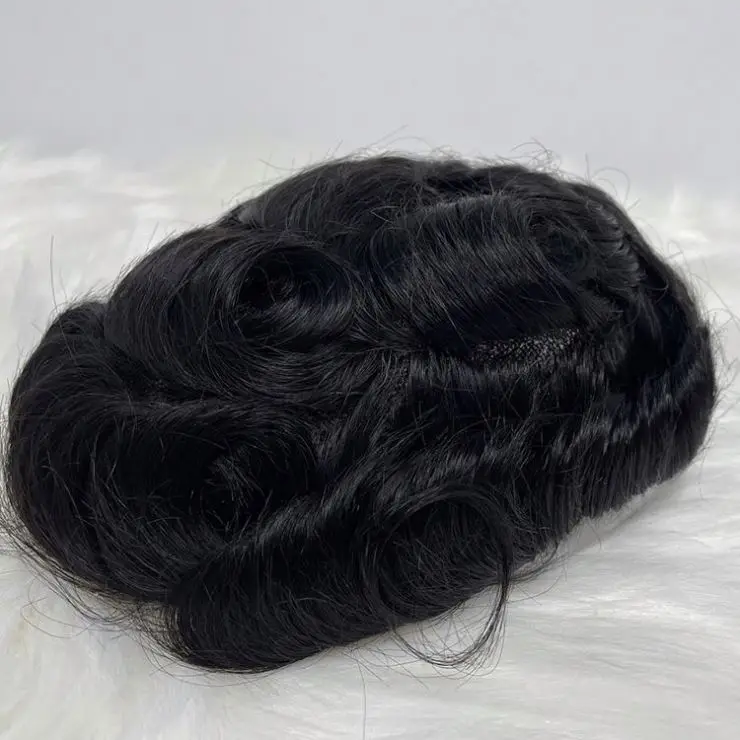 Cuticle Aligned Mens Hair Replacement Hair Pieces Hair Toupee for Men