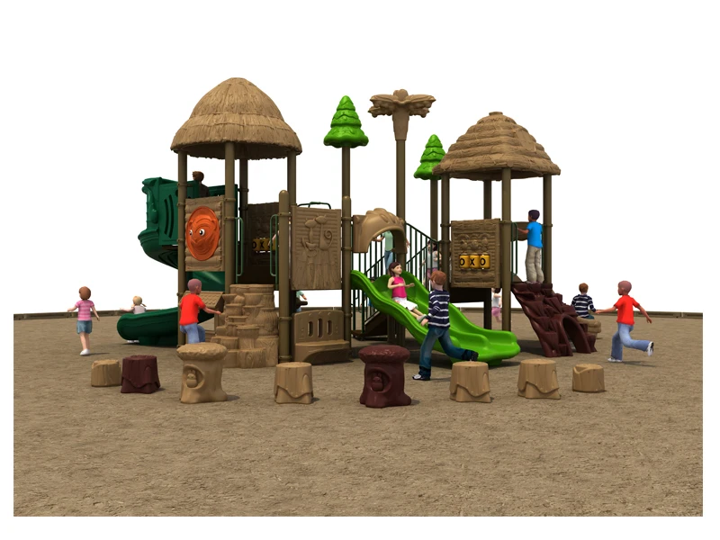 Factory Price Kindergarten Children Play Set Plastic Outdoor Playground Equipment with Slide for kids