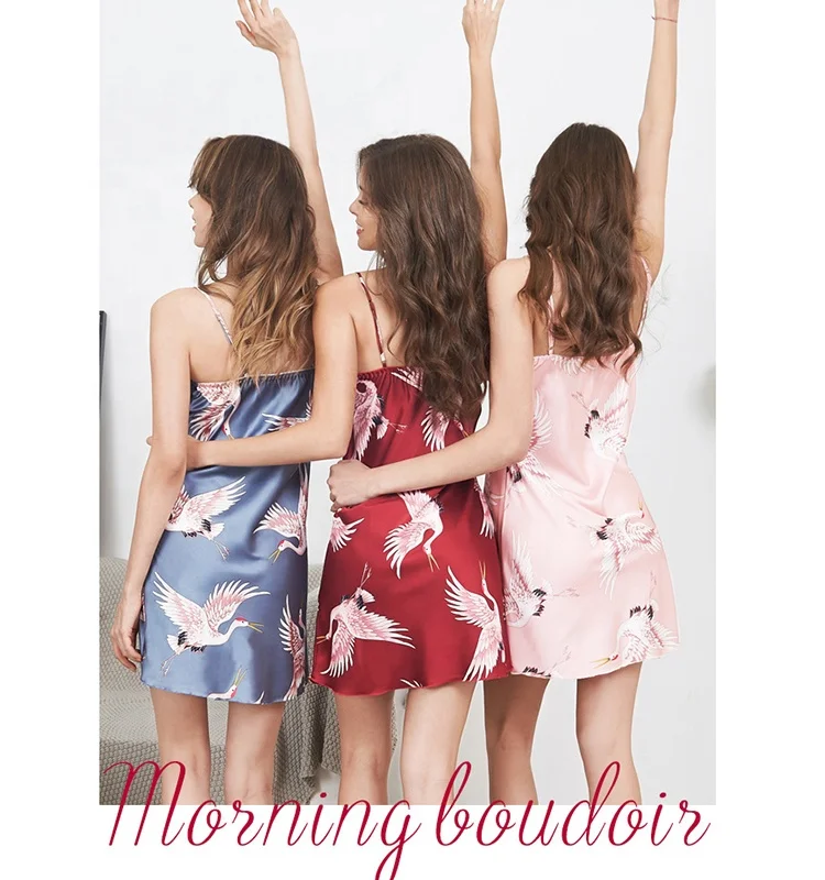 Plus Size Sexy Satin Sleeping nightdress For Fat Women