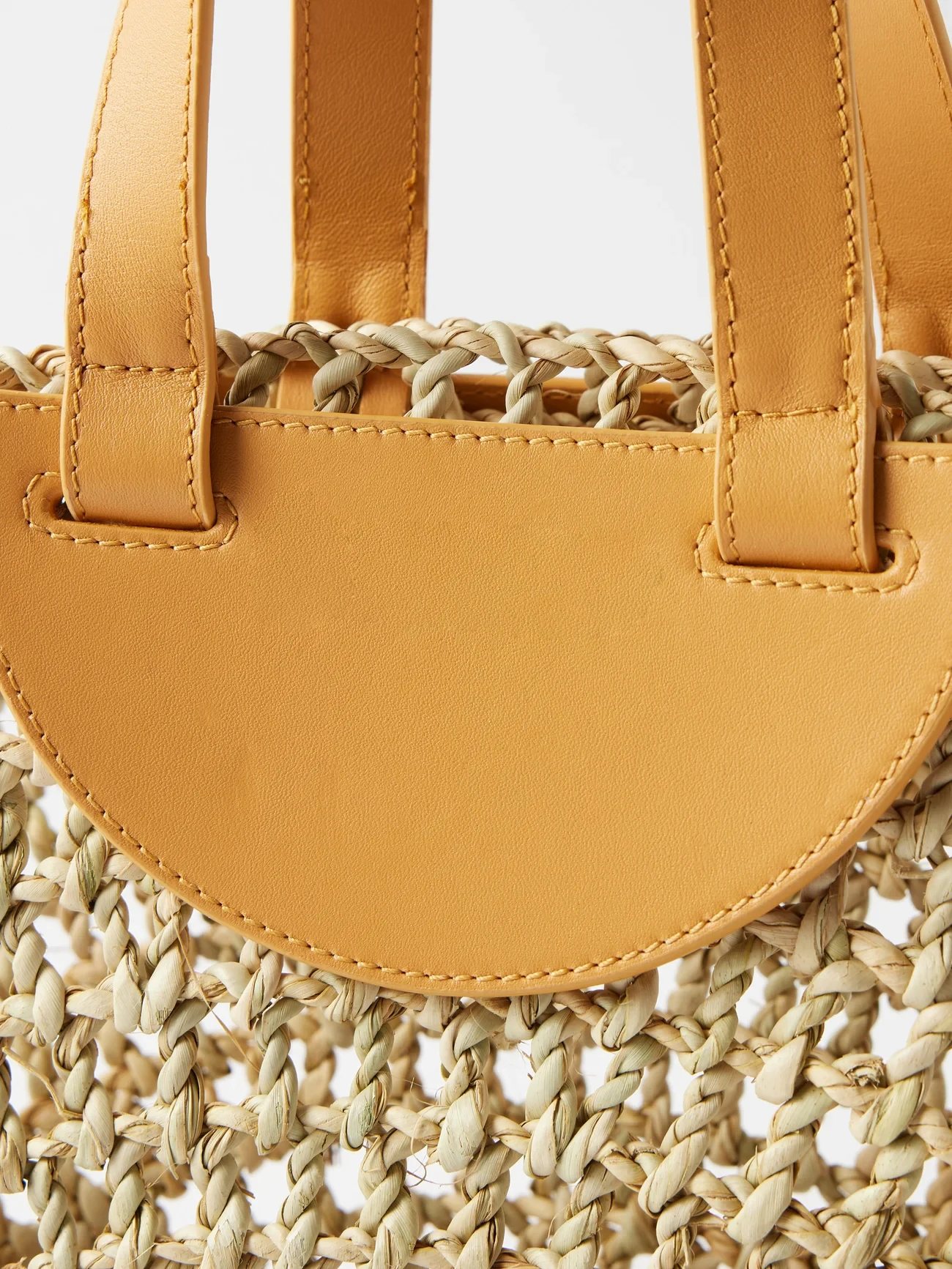 Custom Fashion Raffia woven with leather high quality Handbag Accept Customized size