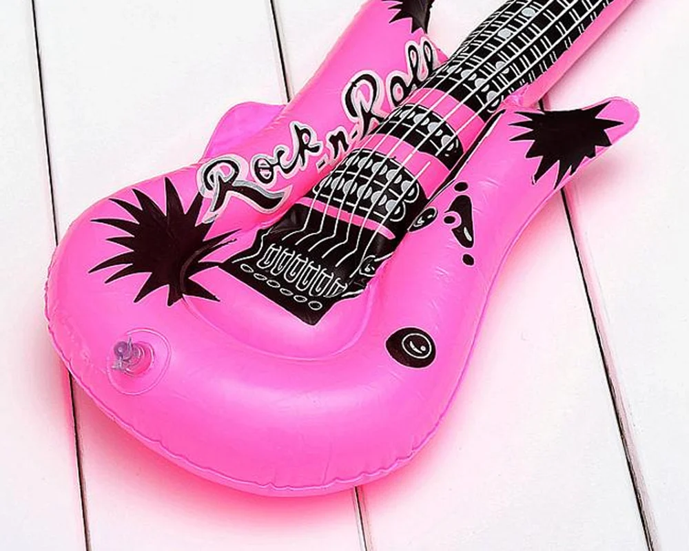 Красочные маленькие надувные игрушки для гитары из ПВХ детей цифровая печать модель с номером изделия