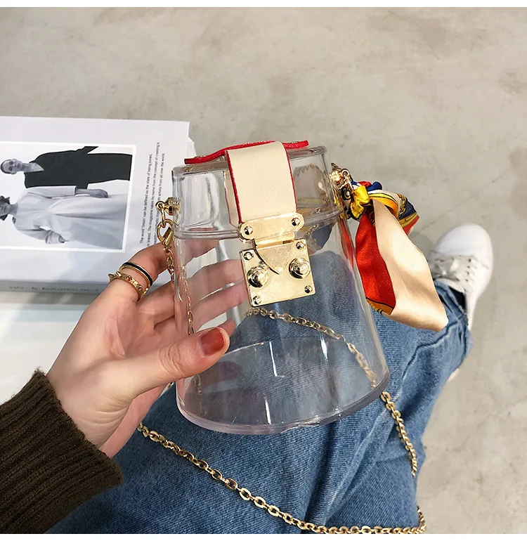 
newest fashion pvc crylic rhinestone handbags crystal purses for women 