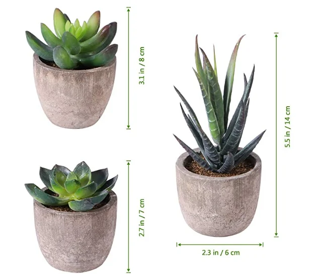 Succulents Plants Bonsai Cactus Potted Plants Garden Greenery  Faux Succulents for Home Decor