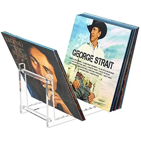 Прозрачная акриловая виниловая полка для виниловых пластинок ручной работы