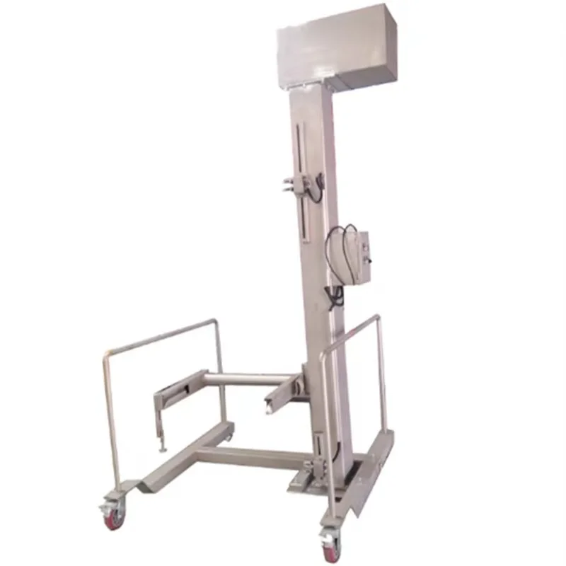 High efficiency industrial sauce meat seafood stainless steel cart vertical lift elevator machine