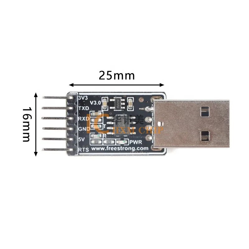 FS-USB-UTTL USB to TTL Serial Port Module CH340N Chip Integrated 5V to 3.3V FS-USB-UTTL
