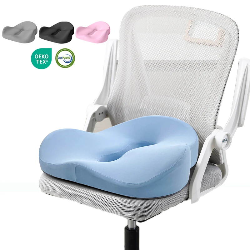 New Design Memory Foam Seat Cushion for Desk Chair Wheelchair Car -  Coccyx Sciatica Pain Relief Lifting Cushions