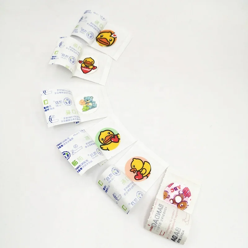 Cartoon Printing Band Aid Kids Circular Medical Sterile Cute Bandaid