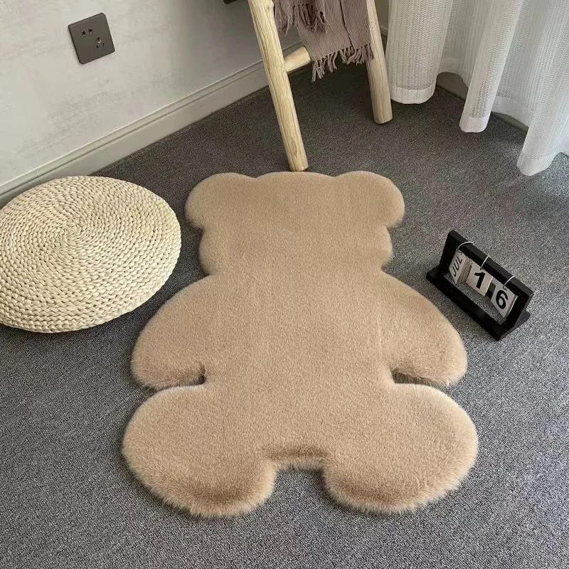 machine wash animal shape rabbit floor carpet and fur rugs