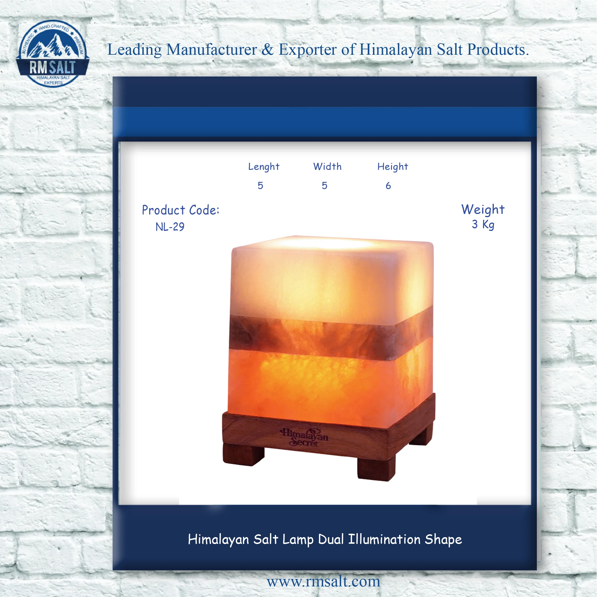 Гималайская соляная лампа в форме двойного освещения