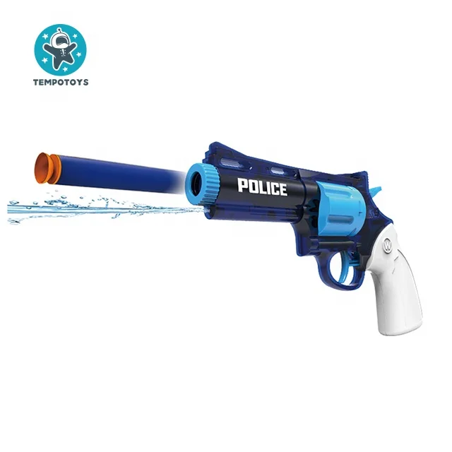 Tempo Toys 2022 New Arrivals Plastic 2 in 1 Foam Dart & Water Gun Mode Soft Gun Toy With Handcuffs Police Toy Guns