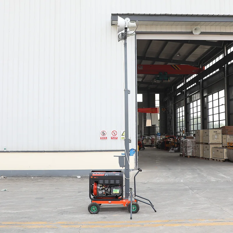 Free Shipping Mobile Light Tower for Factory Construction Led Diesel Engine Light Tower Manufacturer Tower Lights for Sale