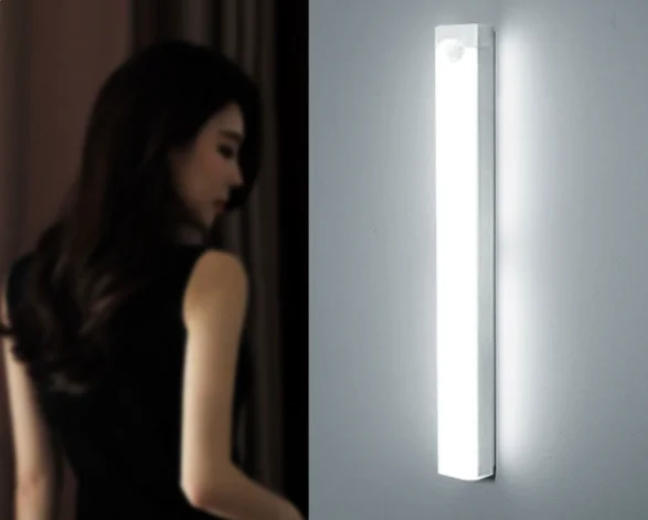 Mini Intelligent U6/10 LEDs PIR LED Motion Sensor Light Bed Lamp LED Under Cabinet Night Light For Closet Stairs Kitchen