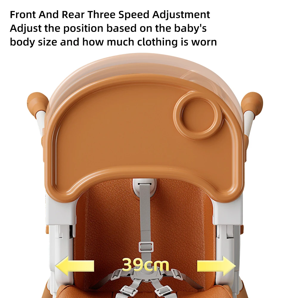 Lightweight baby dining chair with universal wheels folding comfortable baby swing rocking high chairs 2023