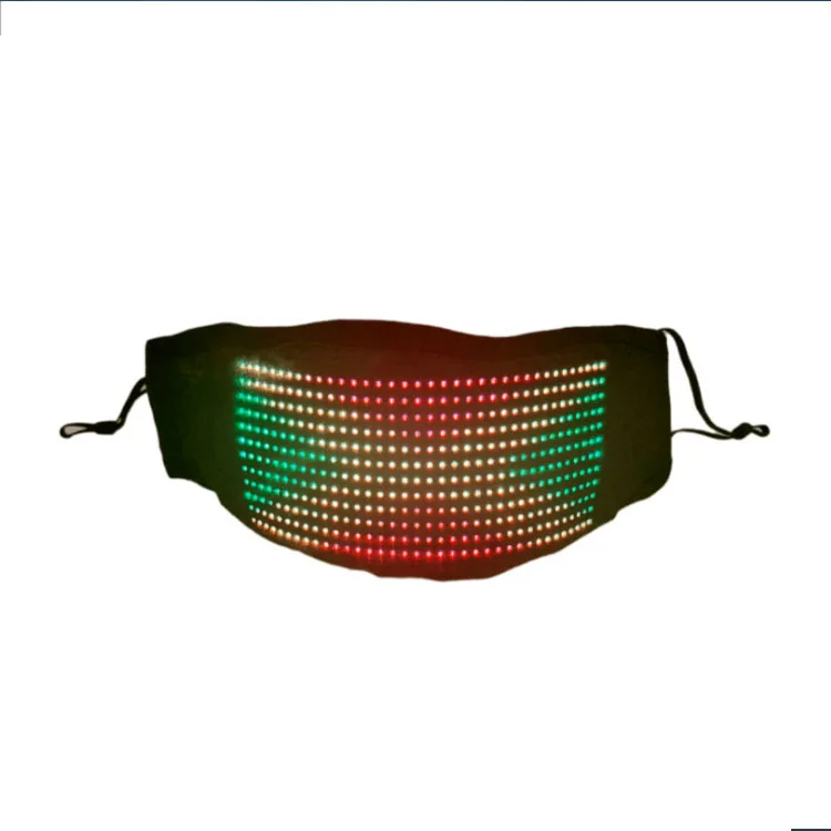 Full Screen  Reusable Party Christmas DJ Flashing Programmable Message With RGB LED APP  Control LED Party Mask