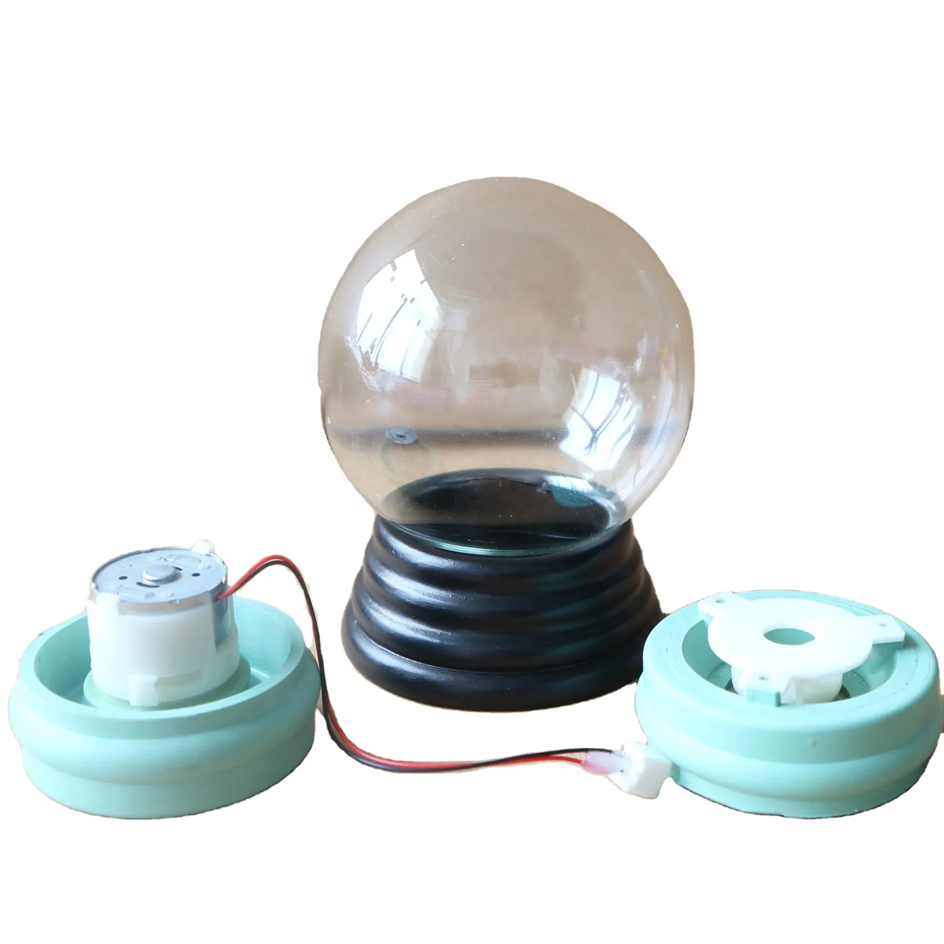 Promotional Snow Globe Glass Crystal Ball Resin Black Base Souvenir Gift Customized