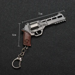 2022 Popular game cool handgun decoration Cross fire metal Mini Pistol shape Key Ring metal gun keychain for bag