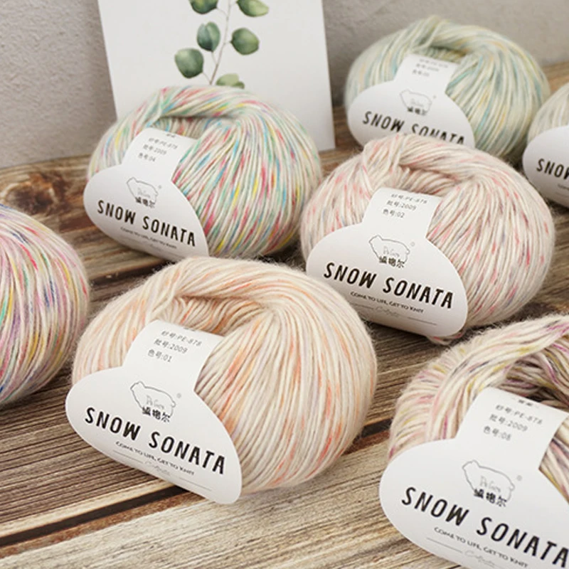 ZENGLONG wholesale 50g 1/2.6nm 1ply 75% cotton 12% wool 13% artificial wool blended yarns DIY crochet hand knitting fancy yarn