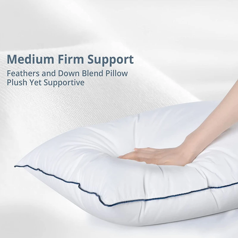 Customized Luxury 5 Star Hotel Best Goose Down Neck Pillow King Queen Feather Pillow