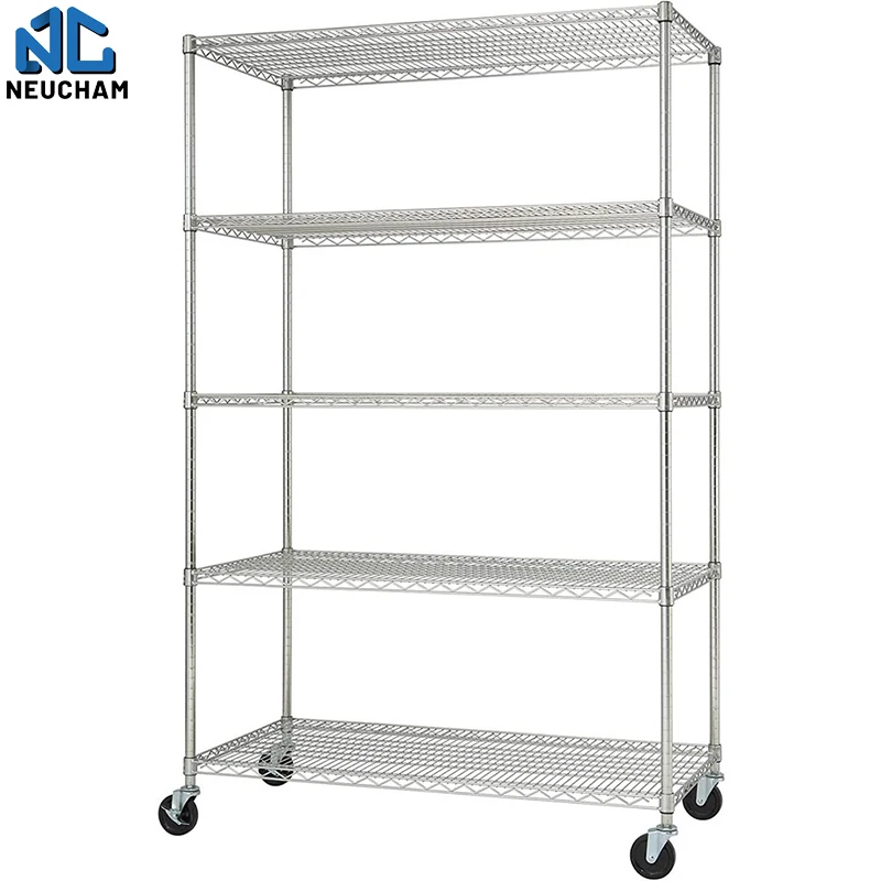 E-commerce warehouse transport truck 5 layers chrome plated picking cart sorting cart for logistic using