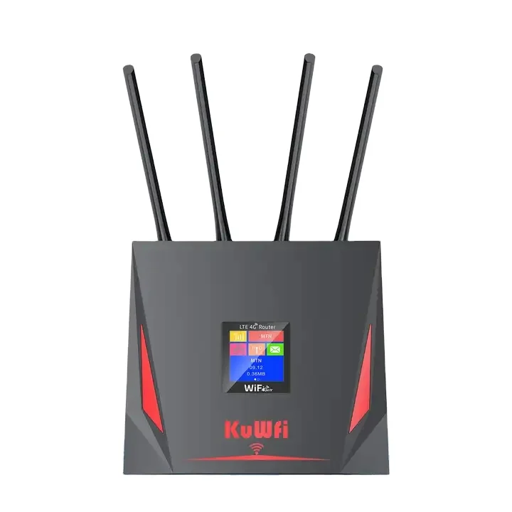 USA hot selling KuWFi high speed 150Mbps strong wifi signal 10users 4g modem pc router 4g sim router for indoor use