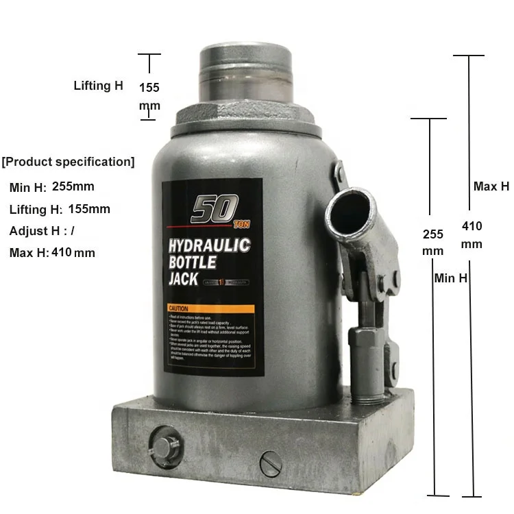 1 Year Warranty  50 ton Hydraulic bottle jack With Safety Valve