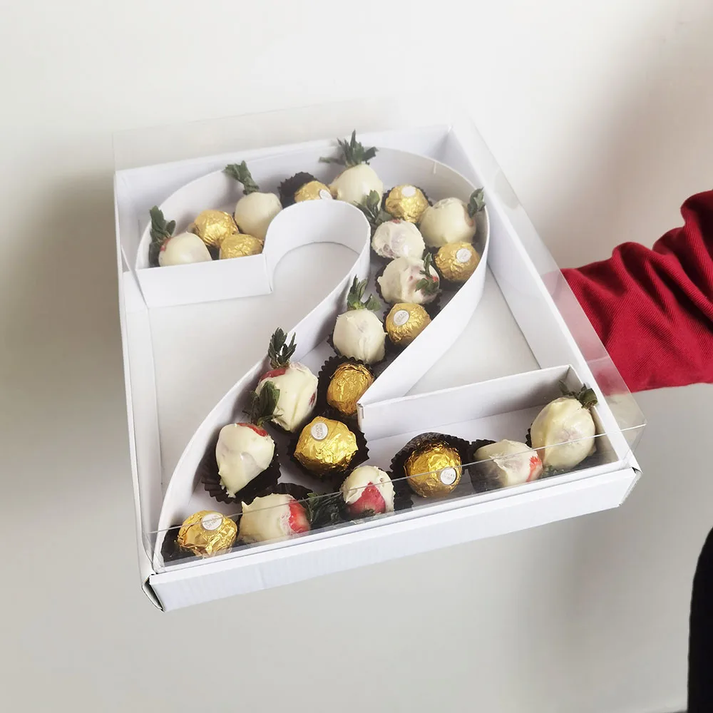 Подарочная картонная коробка для писем в виде цифр, 12 дюймов