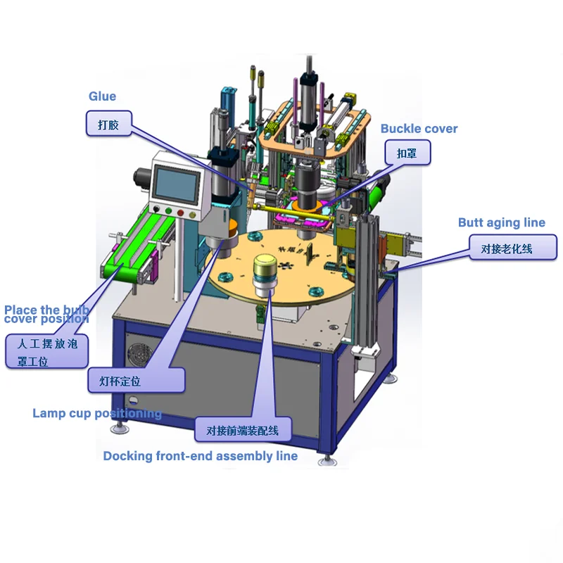 Made Of High Strength Electronic Products Machinery Led Bulb Automatic Assembly Machine